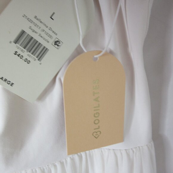 NWT Blogilates Elegant White Sleeveless Dress - Picture 8 of 11